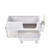 Munora Stainless Steel Cat Litter Box with Lid, Extra Large Litter Pan with High Sides, Pedal Filter, Scoop, and Storage Box - Gray - 2 of 4