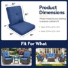 Buenhomino Outdoor Seat Cushion Set 25 x 22 x 4 Inch,Waterproof & Fade Resistant Outdoor Chair Cushions,Deep Seat Cushion with Removable Cover - 3 of 4