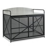 ORRD 42.8" Heavy Duty Wooden Dog Crate, Farmhouse Indoor Kennel & End Table - 3 of 4