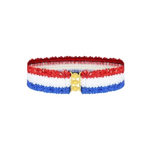 Anna-Kaci Women's Sequin Elastic Waist Belt with Gold Tone Clasp - 1 of 4