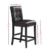 Nordic Style 5-Piece Square Dining Table Set with 4 Upholstered Dining Chairs, Black - ModernLuxe - 4 of 4