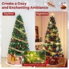 Resenkos 7-Ft Pre-Lit Artificial Christmas Tree with Star Tree Topper - Green - 2 of 4