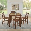 Grungis 5 Piece Retro-style Dining Table Set,Wooden Bar Table and Chairs Set for 3 Chairs with Breakfast,Dining Table Set for Kitchen - 2 of 4