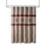 PAGED Jacquard Embroidered Shower Curtain,Shower Curtains with 12 Button Holes for Bathroom,Machine Washable - 2 of 4