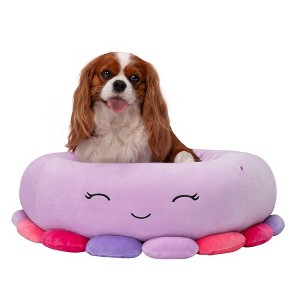 Squishmallows Beula The Octopus Cat and Dog Bolster Bed - Light Purple - 1 of 4