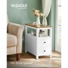VASAGLE Side Table with Charging Station, Narrow Nightstand with 2 Drawers, Living Room End Table with Storage - 3 of 4
