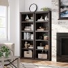 5 Tier Bookcase, Farmhouse Book Shelf with Storage, 67.4 Inch Tall Open Display Bookshelves - 3 of 4