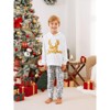 PATPAT Christmas Family Matching Letters Embroidered Long-sleeve Hooded Fleece Pajamas Sets with Christmas Socks White - 3 of 4