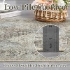 Living Room Rug 5x7 Washable Rug Traditional Indoor Aesthetic Carpet Vintage Floral Distressed Floor Cover Low Pile Non-Slip Throw Carpet Taupe - 4 of 4