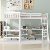 YOOCOZZ L-Shaped Twin Size Loft Bed with 2 Built-in Desks - 2 of 4