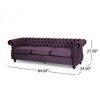 NicBex 84.5"Modular Sofa Couch with Tufted Button Back Modern Suede Fabric 3 Seater Couch with Soft Cushion for Living Room,Apartment - 3 of 4