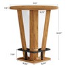 Resenkos Wooden Round Bar Table, High Top Pub Dining Set, Ideal for Home Bar, Kitchen, Living Room, Brown - 4 of 4