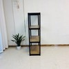 Adjustable 4-Tier Shelf Heavy-Duty Metal and Wood Storage Shelf Unit Garage Utility Rack with Bolt less Assembly for Books, Kitchenware and Tools - 3 of 4