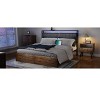 Streamdale Queen Bed Frame with Storage, LED & USB, Ergonomic Headboard, Noise-Free (No Box Spring Needed) - 3 of 4