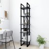 vidaXL 5-Tier Freestanding Book Cabinet in Gray, Engineered Wood and Metal Frame, Modern Industrial Style - 2 of 4