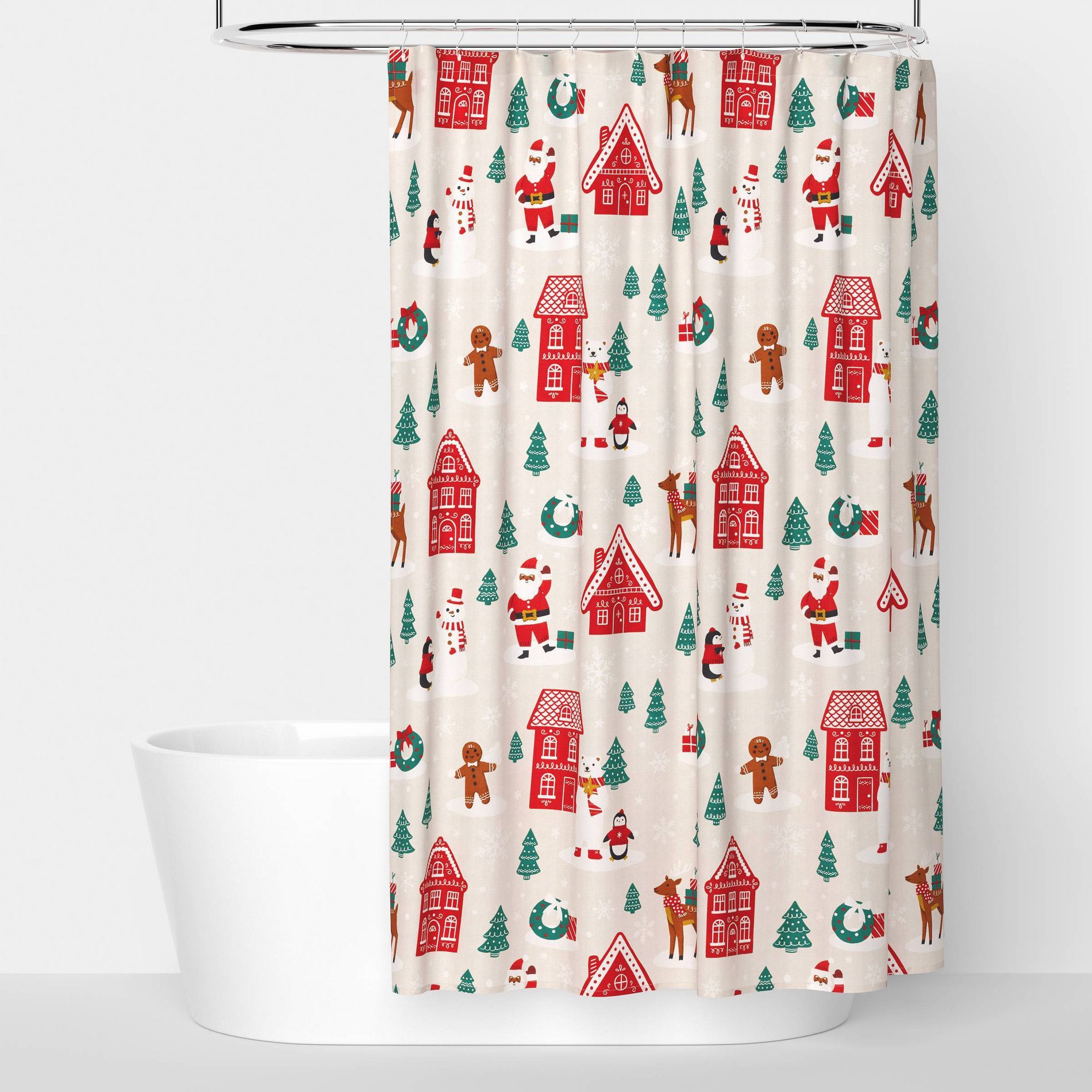 72"x72" Gingerbread Christmas Shower Curtain - Wondershop™