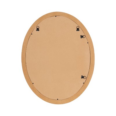 Natural Burlwood Oval Vanity Wall Mirror 22" x 28"