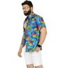 LA LEELA Mens Hawaiian Shirts Short Sleeve Button Down Shirt Men's Shirts Casual Beach Vacation Hawaii Island Shirts for Men Funny M Twin Parrots Blue - 3 of 4
