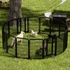 KTMBDW 16 Panels Heavy Duty Metal Playpen with Self-Locking Gate, Extra Tall 40" Dog Fence Pet Exercise Pen for Outdoor and Indoor-Large Dogs, Black - 3 of 4