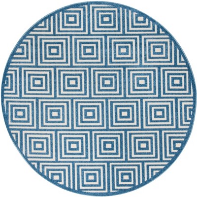 Cottage Cot941 Power Loomed Indoor/outdoor Rug - Cream/light Blue - 6'7 ...