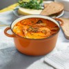 Dexmalle 4.5 Quart Orange Enameled Dutch Oven Pot with Lid,Up to 500°F - 2 of 4