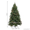 Sunnydaze Merry Berries Pre-Lit Artificial Christmas Tree - 7' H - Green - 3 of 4