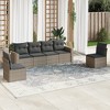 vidaXL Garden Sofa Set Grey, Dark Grey - 2 of 4