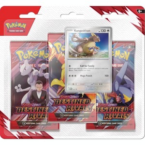 Pokemon TCG: Scarlet & Violet - Destined Rivals 3-Pack Blister – Kangaskhan (3 Booster Packs & 1 Foil Promo Card) - 1 of 3