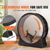 VEVOR Wooden Cat Exercise Wheel, 43.3" Large Cat Treadmill Wheel for Indoor Cats, Cat Running Wheel with Detachable Carpet & Cat Teaser, Black - 3 of 4