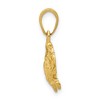 Black Bow Jewelry 14k Yellow Gold 2D Blue Crab Pendant - 2 of 4