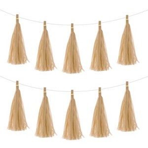 Unique Bargains Party Decoration Reusable Tassel Garland Banner DIY Kits 15 Pcs - 1 of 4