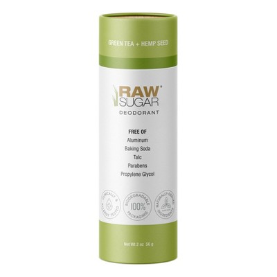 Raw Sugar Green Tea + Hemp Seed Aluminum Free Deodorant - 2oz