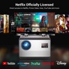 2000 ANSI Netflix Officially Licensed 4K Full HD Outdoor Projector, HAPPRUN Projector with Wifi and Bluetooth - 2 of 4