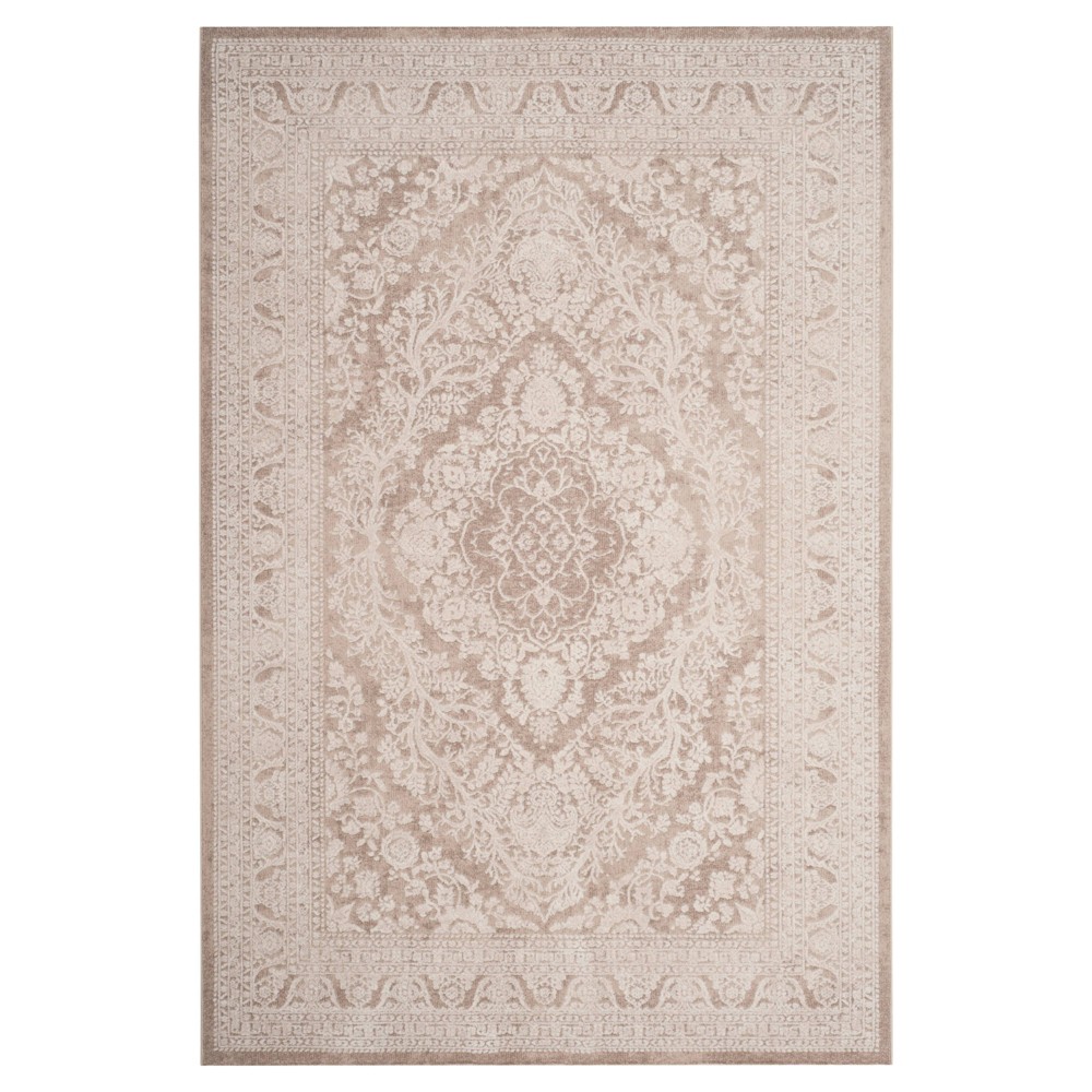 Beige Medallion Loomed Area Rug 5'1inx7'6in - Safavieh