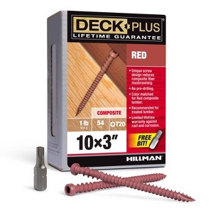 Hillman Deck Plus No. 10 X 3 in. L Red Star Flat Head Composite Deck Screws 1 lb - 1 of 1