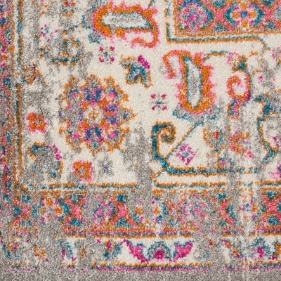 Gray Geometric Synthetic 8' x 10' Reversible Area Rug