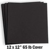 Hamilco Card Stock Scrapbook Paper 12x12 Black Colored 65lb Cardstock – 25 Pack - 2 of 4