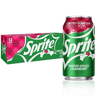 Sprite Winter Spice Cranberry - 12pk/12 Fl Oz Cans : Target