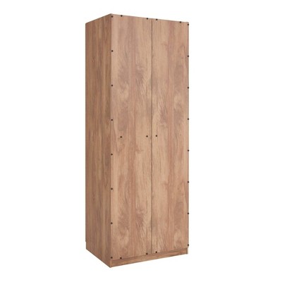 Golden Brown Contemporary Modular Wardrobe Closet Set