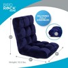 BIRDROCK HOME Adjustable Memory Foam Floor Chair - Comfortable, Versatile Seat for Gaming, Reading, Meditation - Foldable, Blue. - 3 of 4