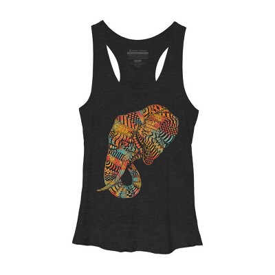 Women's Design By Humans Elephant (Majestic) By kase Racerback Tank Top