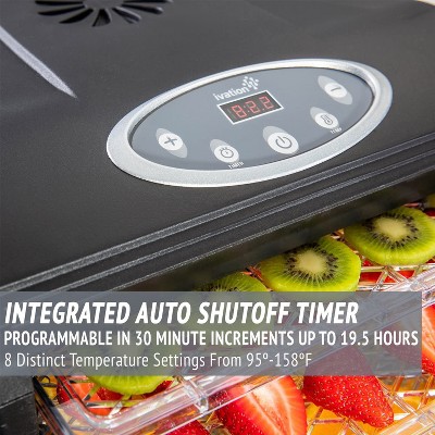 Ivation 9-Tray Black Digital Food Dehydrator with Adjustable Thermostat