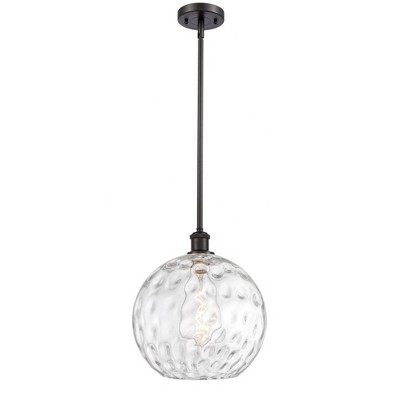 Innovations Lighting Athens Water Glass 1 - Light Pendant in  Oil Rubbed Bronze
