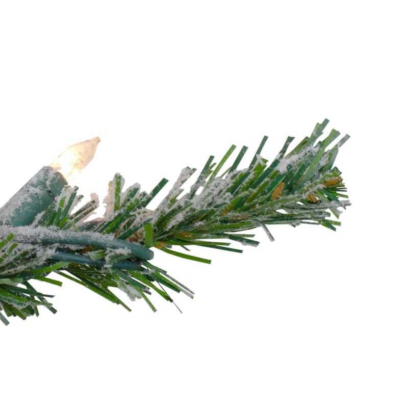 Northlight 3' Pre-Lit Flocked Alpine Artificial Christmas Tree - Clear Lights, 4 of 9