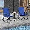 Tangkula Set of 2 Outdoor Rocking Chair Patio Rocker w/ Breathable Fabric - 3 of 4