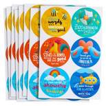 240-Count Bible Verse Round Stickers, Total 40 Sheets Scripture Labels, 3"x3" each
