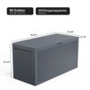KTMBDW 90 Gallon Waterproof Large Resin Deck Box Indoor Outdoor Lockable Storage Container for Patio Furniture Cushions Garden Tools - 2 of 4