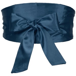Elerevyo Women Satin Obi Self Tie Wrap Wide Sash Waistband Belt for Dress Bridal 1Pc - 1 of 4