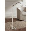 Possini Euro Design Kobie Modern 50" Tall Standing Floor Lamp Task LED Dimmable Silver Metal Satin Nickel Finish Living Room Bedroom - 2 of 4