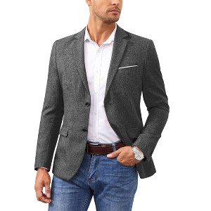 Men's Two - Button Single Blazer, Stylish and Versatile Suit Jacket for Formal and Casual Occasions - 1 of 4